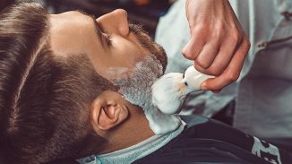 man having a shave