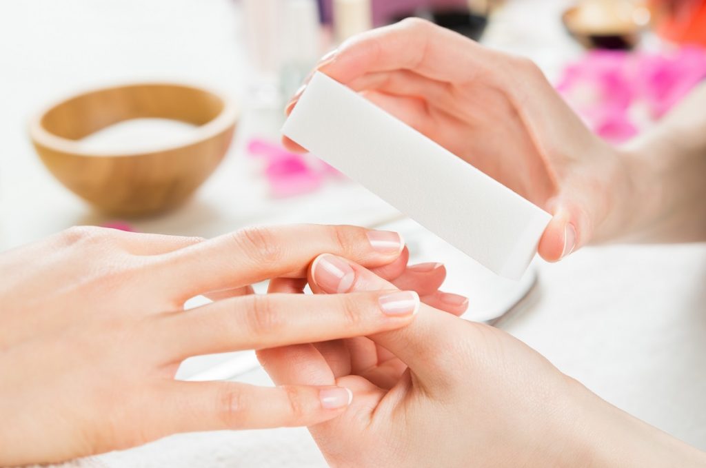 nails being polished