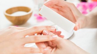 nails being polished